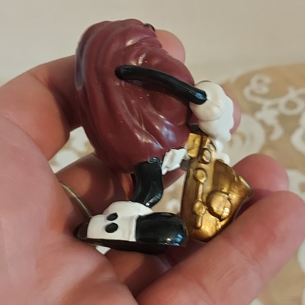 Vintage 1987 California Raisins Saxophone Player PVC Figure 3 Inch 80s Toy - Picture 2 of 6